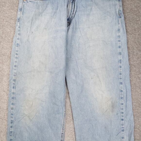 Levi's 550 Relaxed Fit 36x32 Light Wash Blue Denim Jeans - Picture 8 of 16